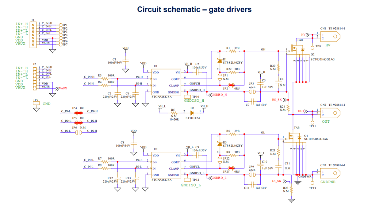 原理图 - STMicroelectronics EVSTGAP2SICSAC演示板